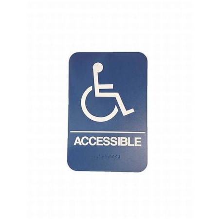 Handicap ADA Blue Bathroom Sign